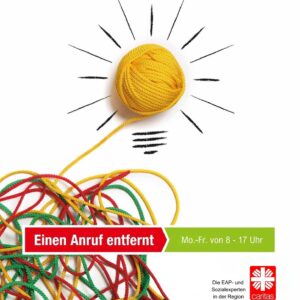 Aus einem verknoteten Knäuel Wolle wird ein ordentlich aufgerolltes Knäuel, dass ein Symbol für eine Glühwirne wird.